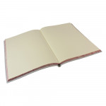 Papuro Torcello Leather Journal - Ivory with Red Marbled Edges - Extra Large - Picture 1