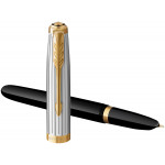 Parker 51 Premium Fountain Pen - Black Gold Trim - Picture 2