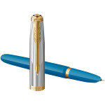 Parker 51 Premium Fountain Pen - Turquoise Gold Trim - Picture 2