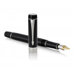 Parker Duofold Classic Fountain Pen - International Black Chrome Trim - Picture 2