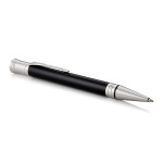 Parker Duofold Classic Ballpoint Pen - Black Chrome Trim - Picture 1