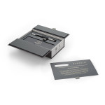Parker Duofold Classic Ballpoint Pen - Black Chrome Trim - Picture 2