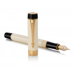 Parker Duofold Classic Fountain Pen - Centennial Ivory & Black Gold Trim - Picture 2
