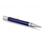 Parker Duofold Classic Ballpoint Pen - Blue & Black Chrome Trim - Picture 1