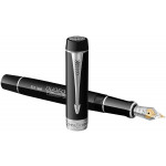 Parker Duofold 135 Fountain Pen - Centennial Black Chrome Trim - Picture 3