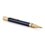 Parker Duofold Prestige Ballpoint Pen - Blue Chevron Gold Trim - Picture 1