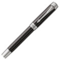 Parker Duofold Prestige Rollerball Pen - Black Chevron Chrome Trim - Picture 1