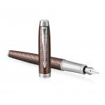 Parker IM Premium Fountain Pen - Brown Chrome Trim - Picture 2