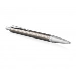 Parker IM Premium Ballpoint Pen - Dark Espresso Chiseled Chrome Trim - Picture 1