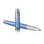 Parker IM Premium Rollerball Pen - Blue Chrome Trim - Picture 2