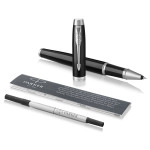 Parker IM Rollerball Pen - Gloss Black Chrome Trim - Picture 2