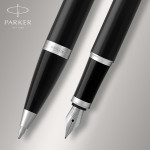 Parker IM fountain & Ballpoint Pen Gift Set - Gloss Black Chrome Trim - Picture 1
