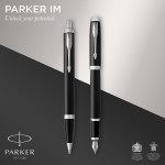 Parker IM fountain & Ballpoint Pen Gift Set - Gloss Black Chrome Trim - Picture 4