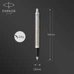 Parker IM Fountain & Ballpoint Pen Gift Set - Brushed Metal Chrome Trim - Picture 2