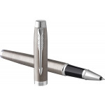 Parker IM Rollerball Pen - Brushed Metal Chrome Trim - Picture 2