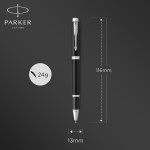 Parker IM Rollerball Pen - Matte Black Chrome Trim - Picture 4