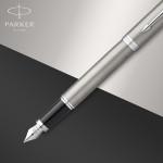 Parker IM Fountain & Ballpoint Pen Gift Set - Brushed Metal Chrome Trim - Picture 1