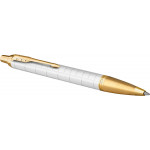 Parker IM Premium Ballpoint Pen - Pearl White Gold Trim - Picture 1