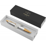 Parker IM Premium Ballpoint Pen - Pearl White Gold Trim - Picture 2