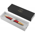 Parker IM Premium Ballpoint pen - Matte Red Gold Trim - Picture 2