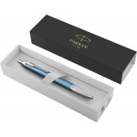 Parker IM Premium Ballpoint Pen - Blue Grey Chrome Trim - Picture 2