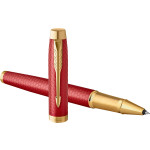 Parker IM Premium Rollerball Pen - Matte Red Gold Trim - Picture 1