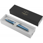 Parker IM Premium Rollerball Pen - Blue Grey Chrome Trim - Picture 3