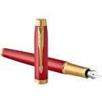 Parker IM Premium Fountain Pen - Matte Red Gold Trim - Picture 2
