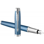 Parker IM Premium Fountain Pen - Blue Grey Chrome Trim - Picture 2