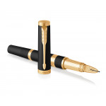 Parker Ingenuity Large - Black Rubber Gold Metal Rings - Picture 2