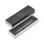 Parker Jotter Premium Ballpoint Pen - Stainless Steel Diagonal Chrome Trim - Picture 2