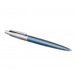 Parker Jotter Ballpoint Pen - Waterloo Blue Chrome Trim - Picture 1
