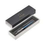 Parker Jotter Ballpoint Pen - Waterloo Blue Chrome Trim - Picture 2