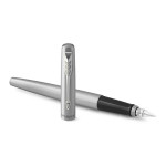 Parker Jotter Fountain & Ballpoint Pen Gift Set - Stainless Steel Chrome Trim - Picture 1