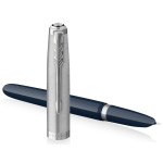 Parker 51 Fountain Pen - Midnight Blue Resin Chrome Trim - Picture 2