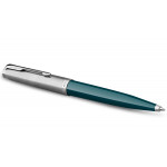 Parker 51 Ballpoint Pen - Teal Blue Resin Chrome Trim - Picture 1