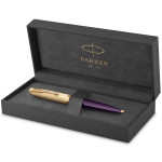 Parker 51 Ballpoint Pen - Plum Resin Gold Trim - Picture 2