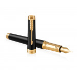 Parker Premier Fountain Pen - Black Lacquer Gold Trim - Picture 2