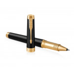 Parker Premier Rollerball Pen - Black Lacquer Gold Trim - Picture 2