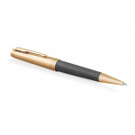 Parker Premier Ballpoint Pen - Storm Grey Gold Trim - Picture 1