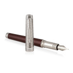 Parker Premier Fountain Pen - Crimson Red Ruthenium Trim - Picture 2