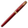 Parker Sonnet Rollerball Pen - Red Satin Gold Trim - Picture 1