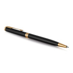 Parker Sonnet Slim Ballpoint Pen - Black Lacquer Gold Trim - Picture 1