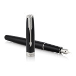 Parker Sonnet Fountain Pen - Black Lacquer Chrome Trim - Picture 2