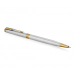Parker Sonnet Slim Ballpoint Pen - Stainless Steel Gold Trim - Picture 1