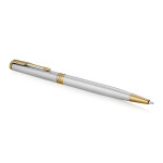 Parker Sonnet Slim Ballpoint Pen - Stainless Steel Gold Trim - Picture 1