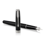 Parker Sonnet Fountain Pen - Matte Black Chrome Trim - Picture 2