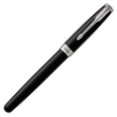 Parker Sonnet Fountain Pen - Black Lacquer Chrome Trim with Solid 18k Gold Nib - Picture 1