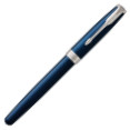 Parker Sonnet Fountain Pen - Blue Lacquer Chrome Trim with Solid 18K Gold Nib - Picture 1