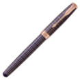 Parker Sonnet Fountain Pen - Chiselled Purple Matrix Pink Gold Trim with Solid 18K Gold Nib - Picture 1